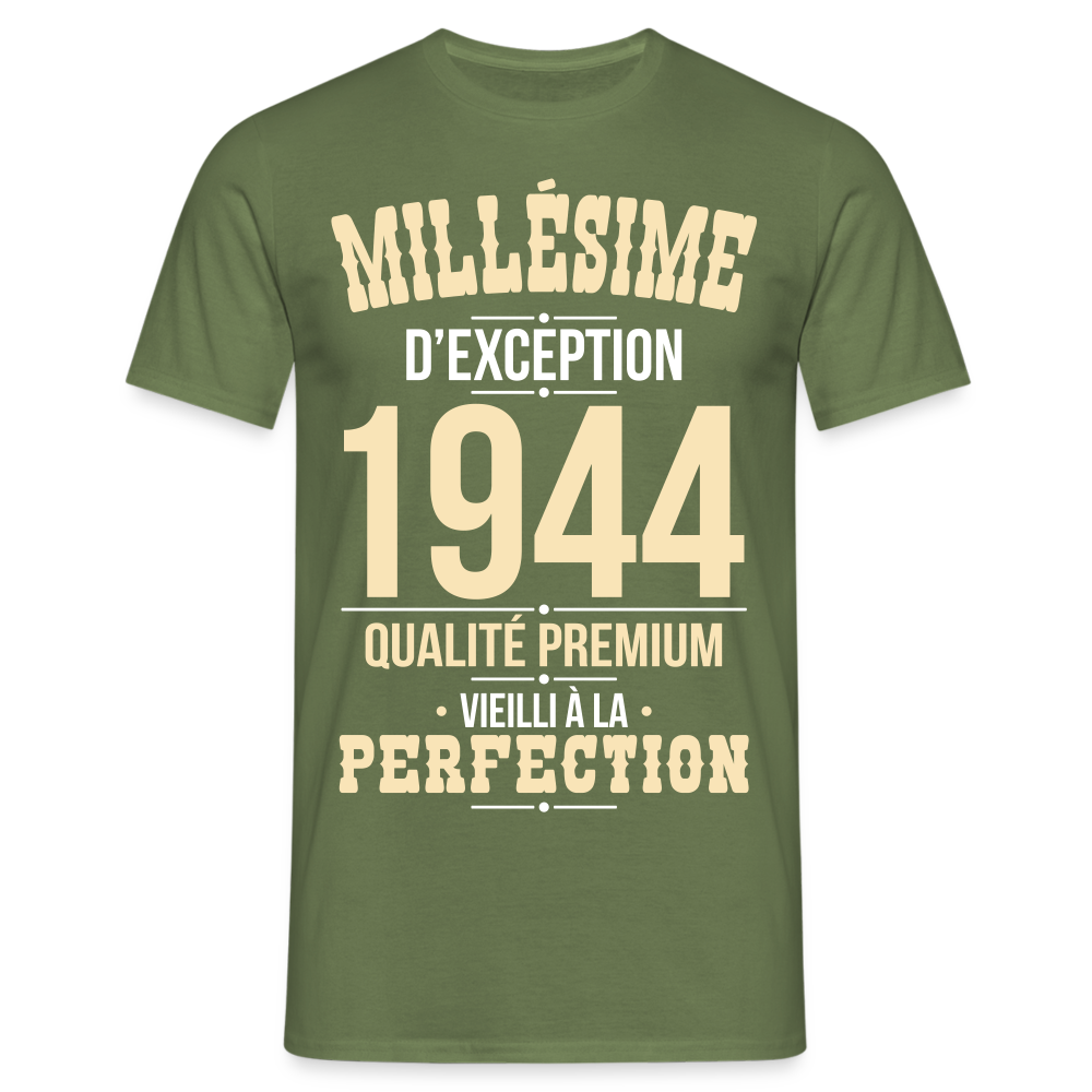 T-shirt Homme - Anniversaire 80 Ans - Millésime 1944 - vert militaire