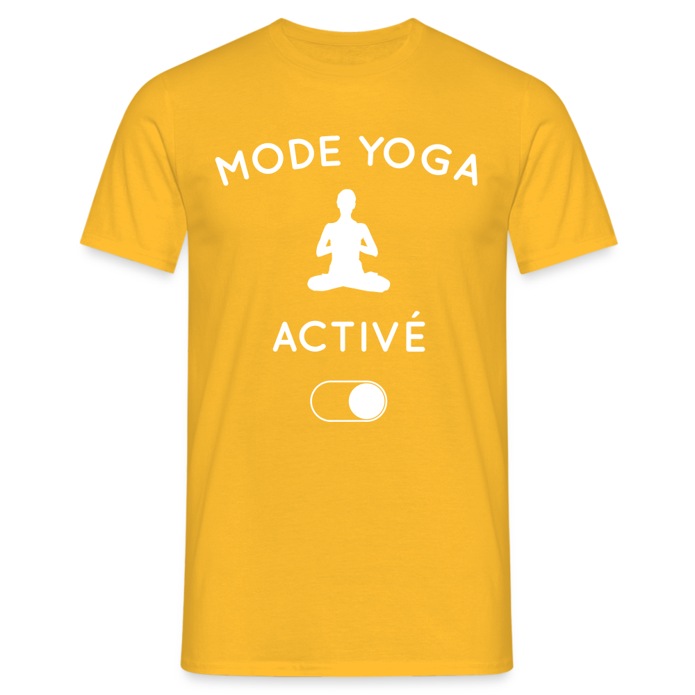 T-shirt Homme - Mode yoga activé - jaune