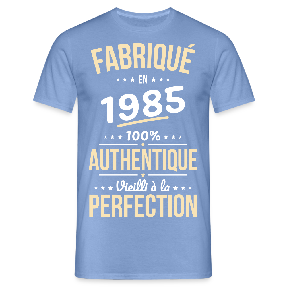 T-shirt Homme - Anniversaire 40 Ans - Fabriqué en 1985 - carolina blue