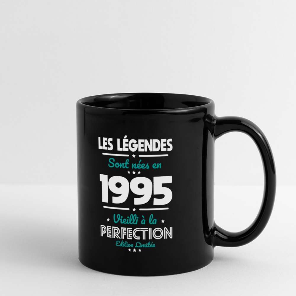 Mug uni - Anniversaire 30 Ans - Les Légendes sont nées en 1995 - noir