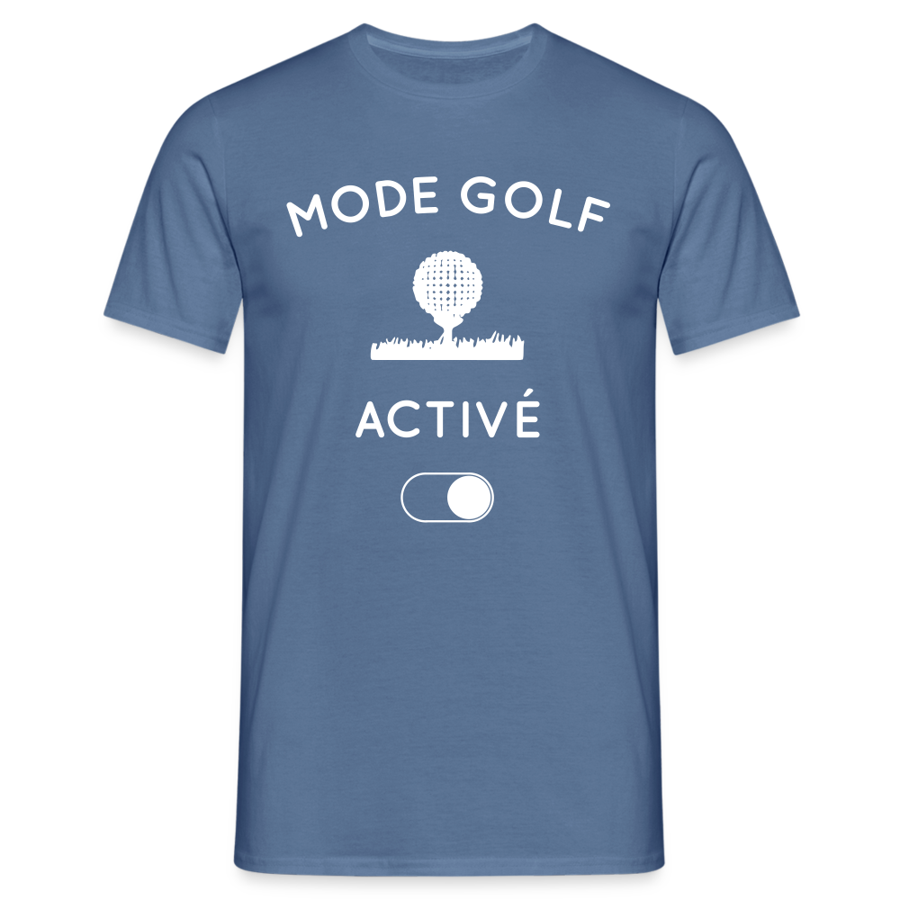 T-shirt Homme - Mode golf activé - bleu pigeon 