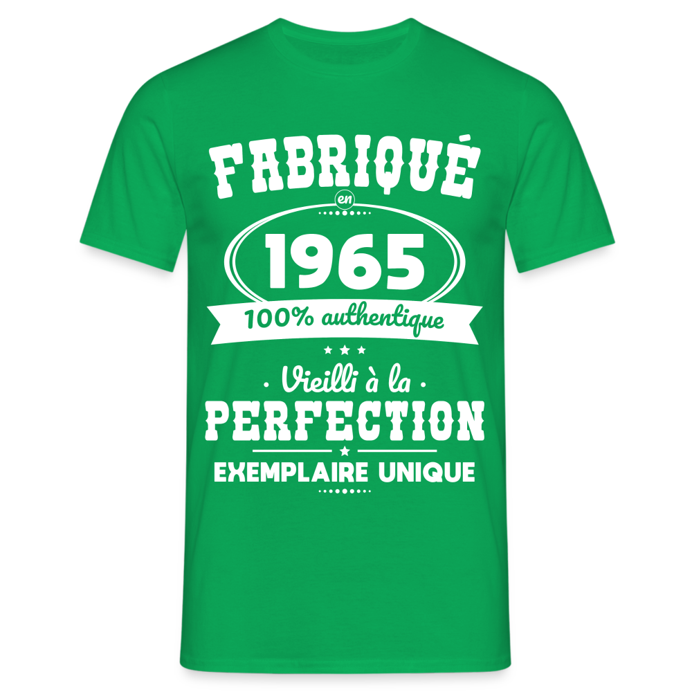 T-shirt Homme - Anniversaire 60 Ans - Fabriqué en 1965 - vert