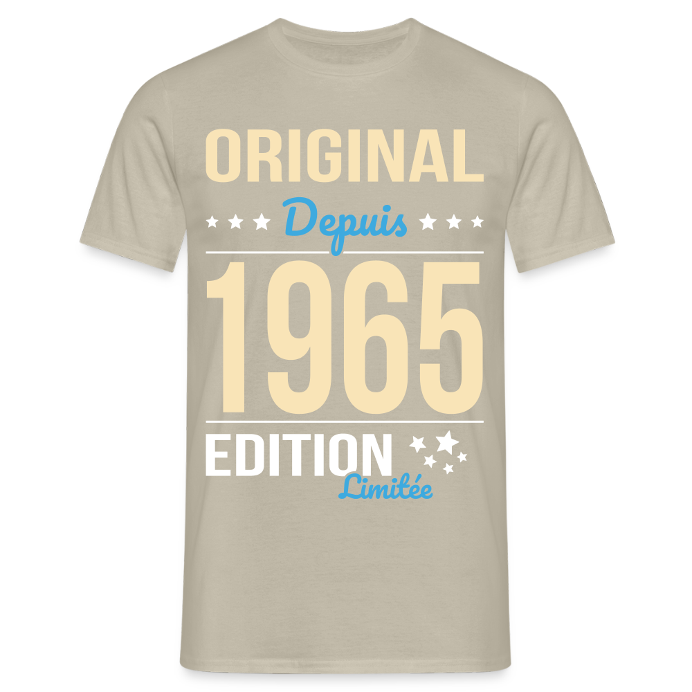 T-shirt Homme - Anniversaire 60 Ans - Original depuis 1965 - beige sable