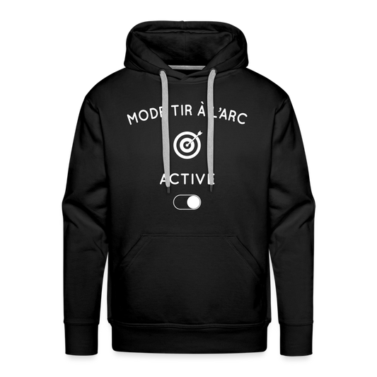 Sweat à capuche Premium Homme - Mode tir à l'arc activé - noir