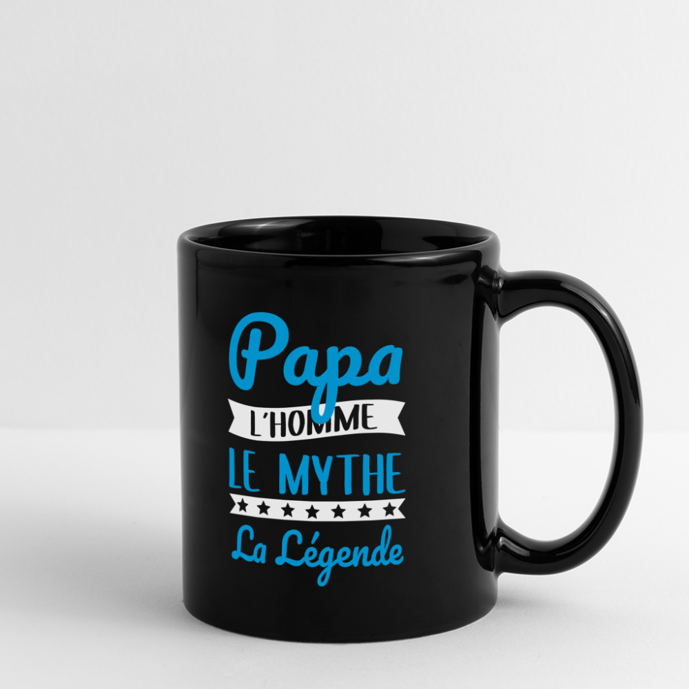 Mug uni - Papa L'Homme le Mythe la Légende - noir