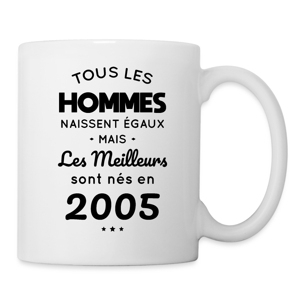 Mug blanc - Anniversaire 20 Ans - Les meilleurs sont nés en 2005 - blanc