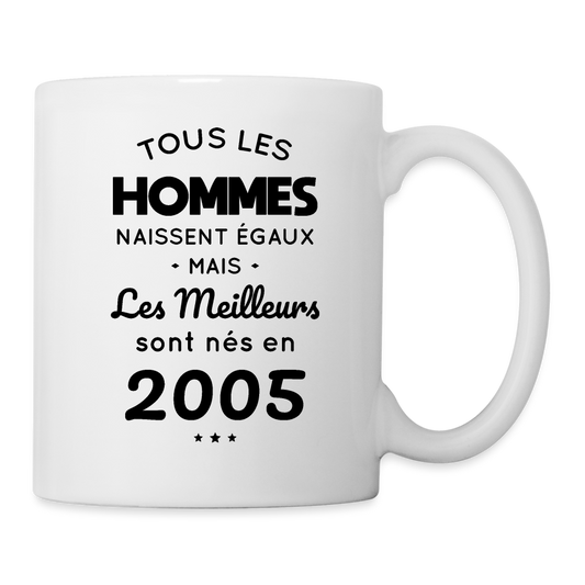 Mug blanc - Anniversaire 20 Ans - Les meilleurs sont nés en 2005 - blanc