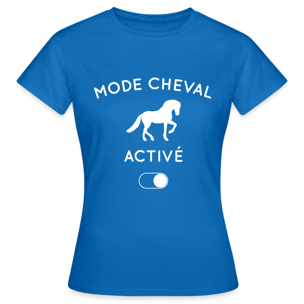 T-shirt Femme - Mode cheval activé - bleu royal