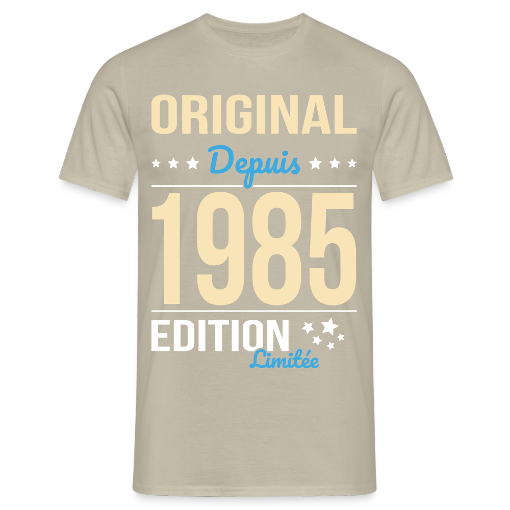 T-shirt Homme - Anniversaire 40 Ans - Original depuis 1985 - beige sable