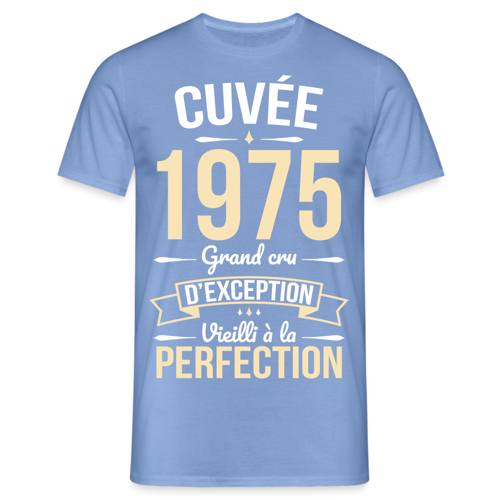 T-shirt Homme - Anniversaire 50 Ans - Cuvée 1975 - carolina blue