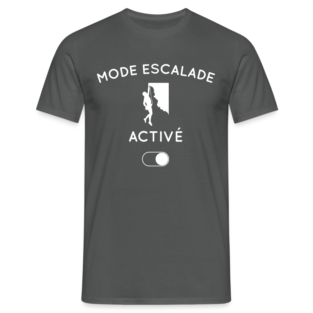 T-shirt Homme - Mode escalade activé - charbon