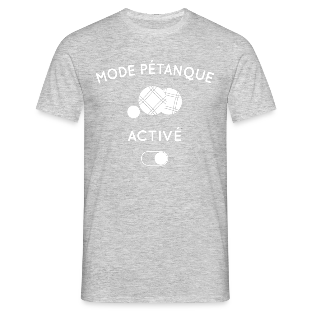 T-shirt Homme - Mode pétanque activé - gris chiné