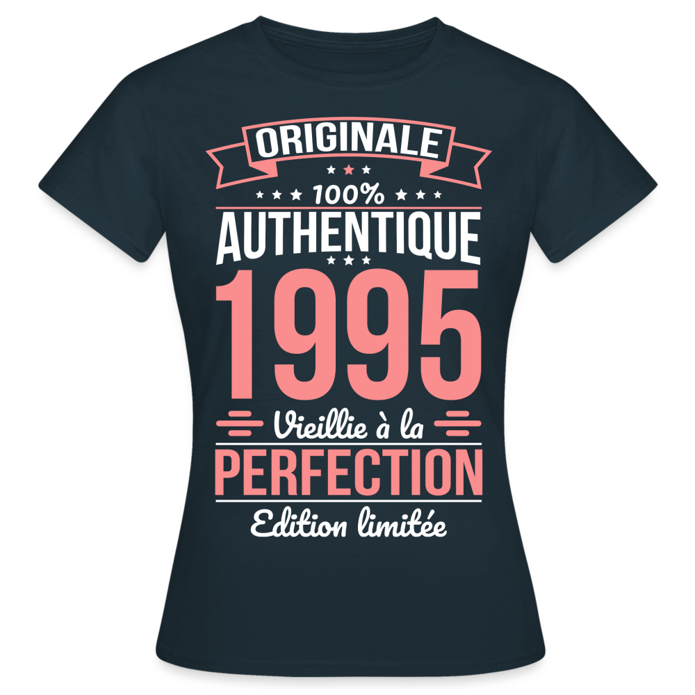 T-shirt Femme - Anniversaire 30 Ans - Originale 1995 - marine