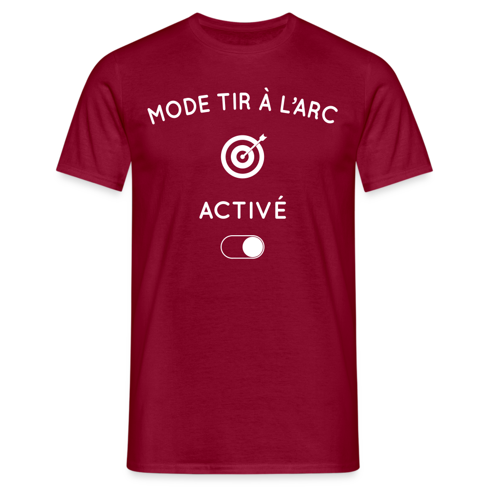 T-shirt Homme - Mode tir à l'arc activé - rouge brique