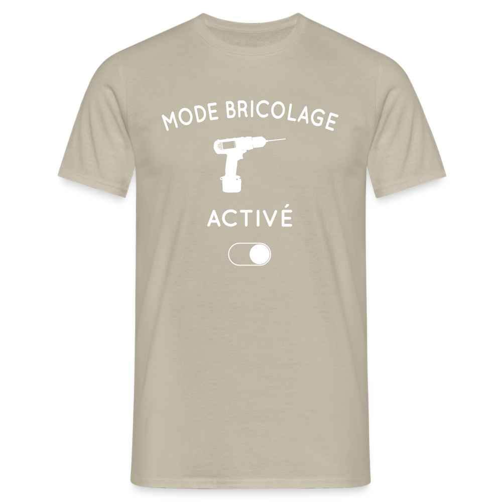 T-shirt Homme - Mode bricolage activé - beige sable