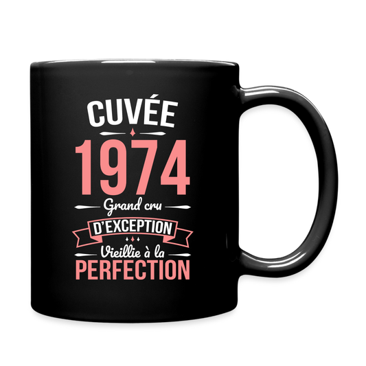 Mug uni - Anniversaire 50 Ans - Cuvée 1974 - noir