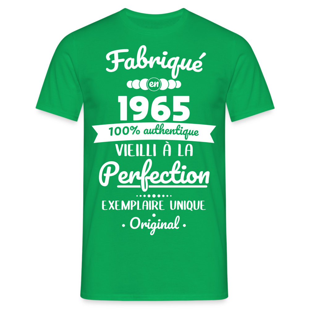 T-shirt Homme - Anniversaire 60 Ans - Fabriqué en 1965 - vert