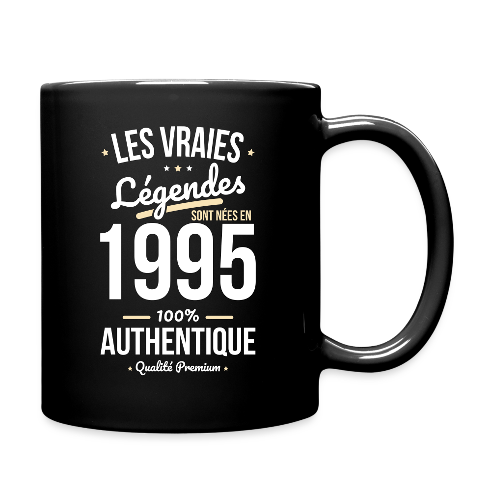 Mug uni - Anniversaire 30 Ans - Les vraies Légendes sont nées en 1995 - noir