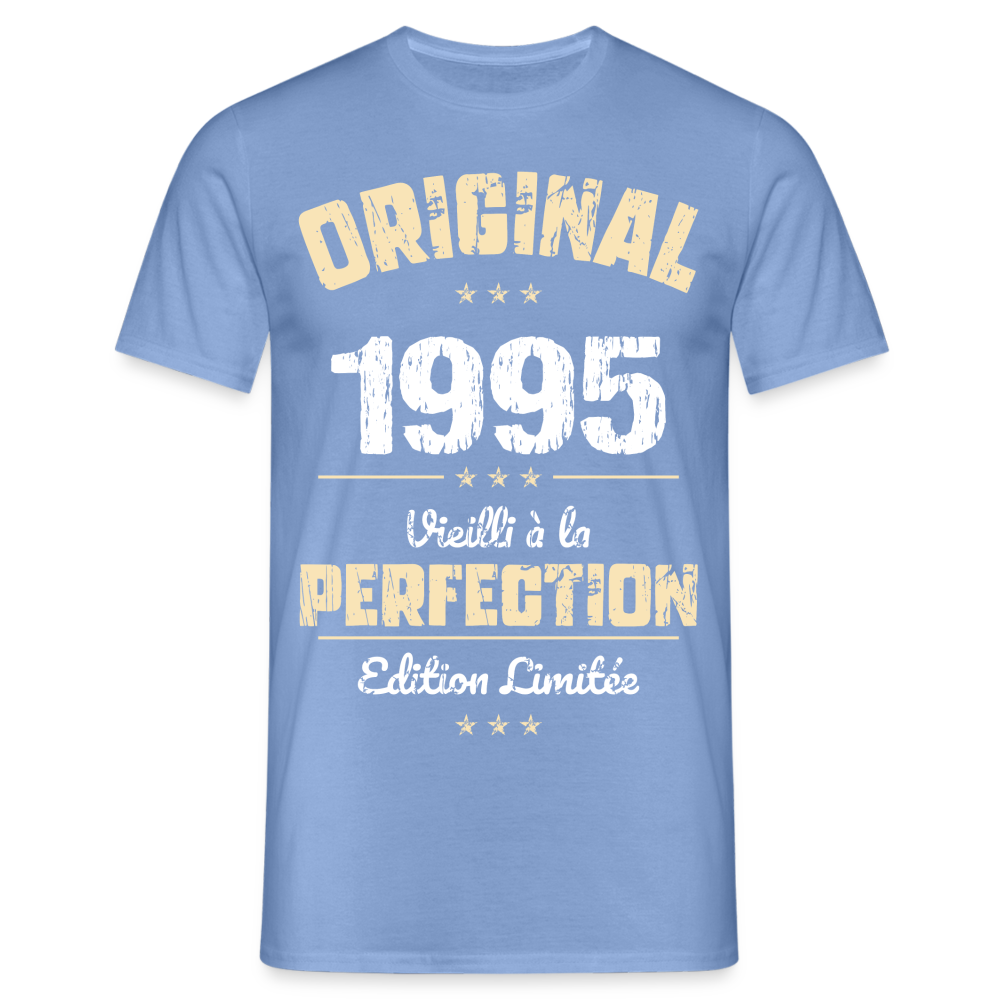 T-shirt Homme - Anniversaire 30 Ans - Original 1995 - carolina blue