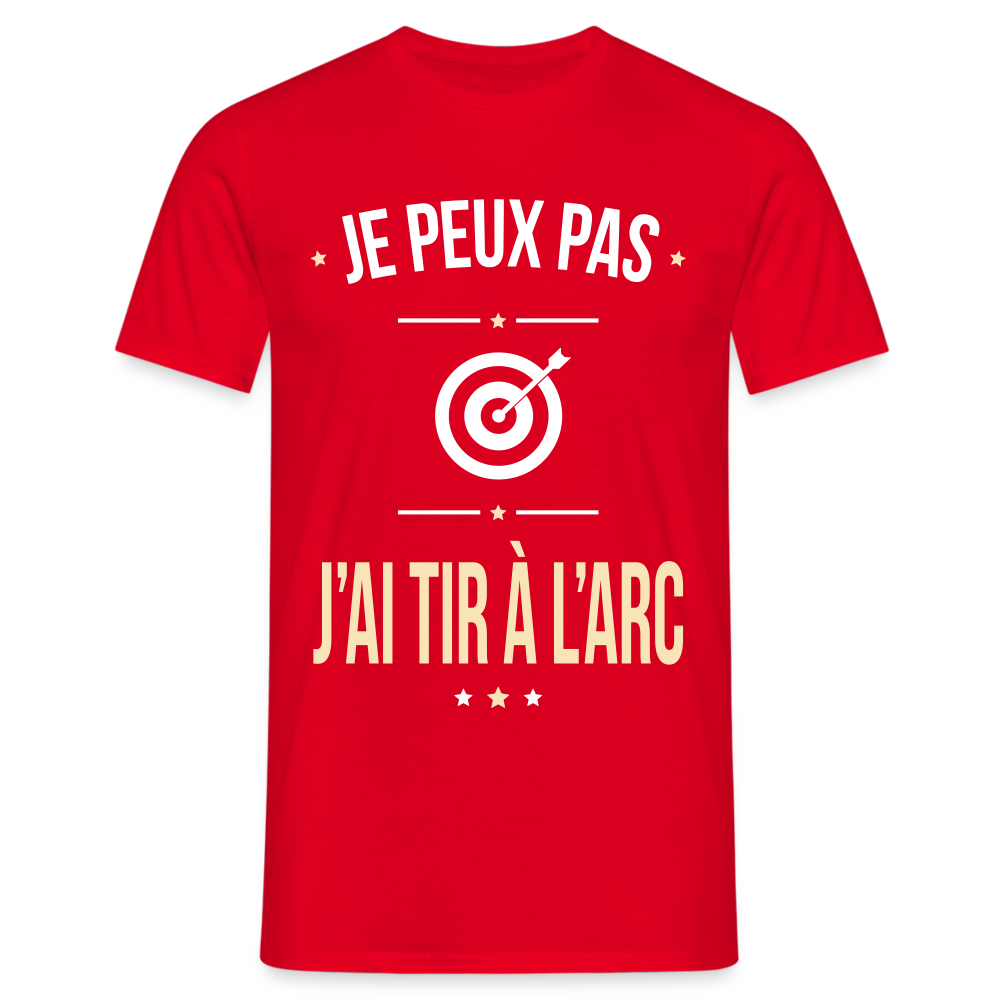 T-shirt Homme - Je peux pas j'ai tir à l'arc - rouge