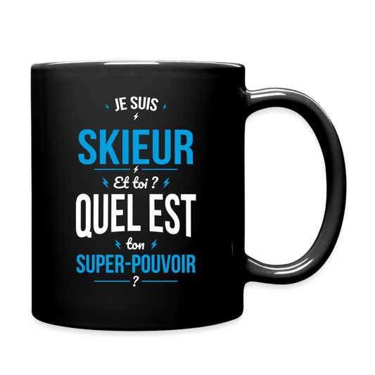 Mug uni - Je suis skieur - Super-pouvoir - noir