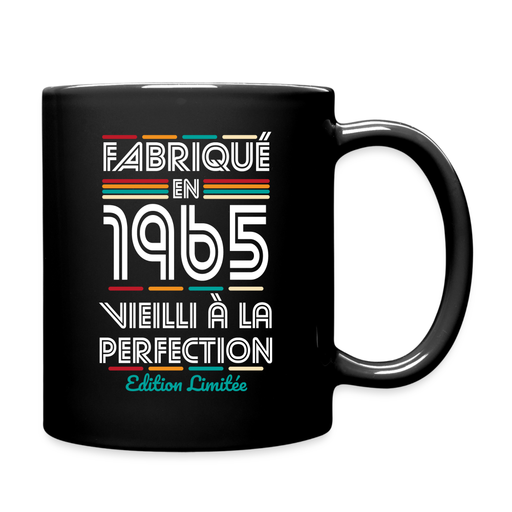 Mug uni - Anniversaire 60 Ans - Fabriqué en 1965 - noir