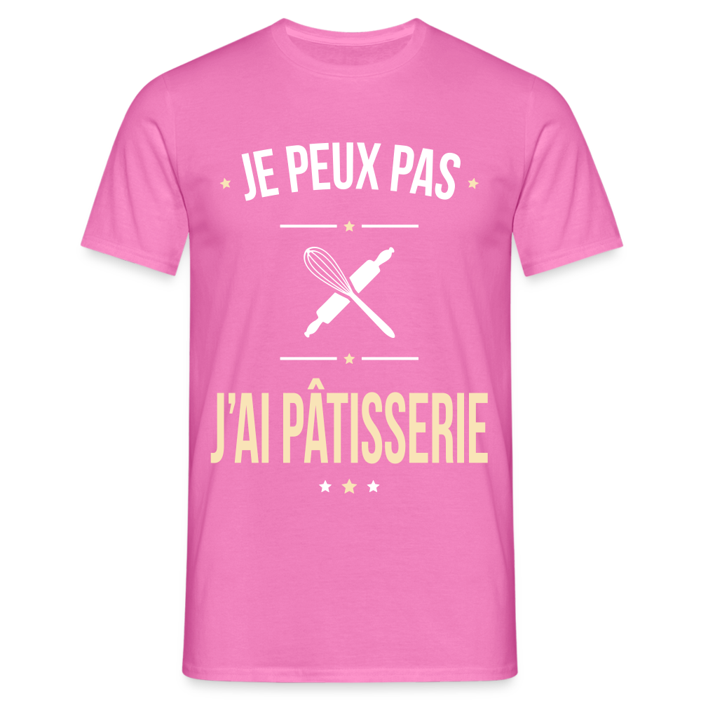 T-shirt Homme -  Je peux pas j'ai Pâtisserie - rose