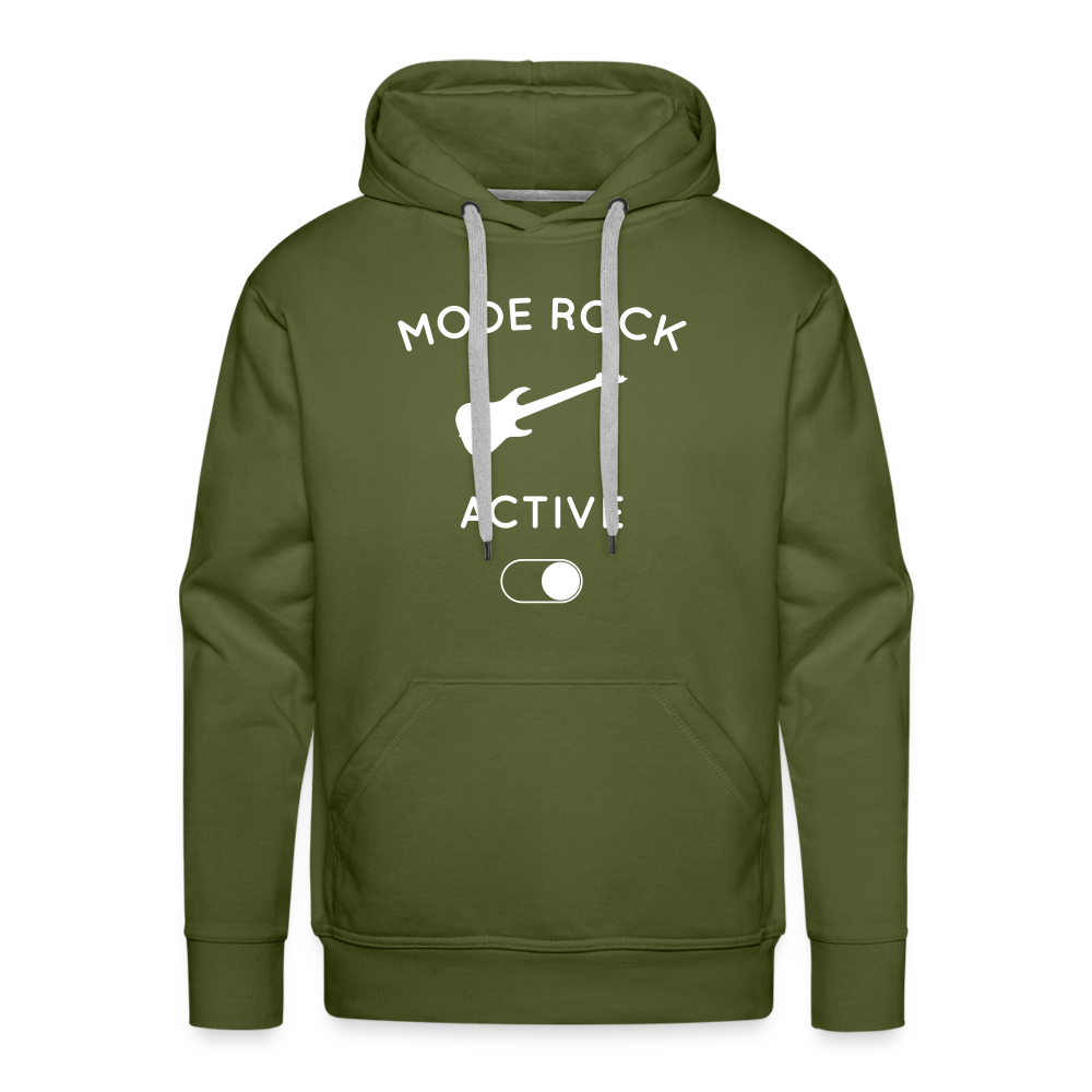 Sweat à capuche Premium Homme - Mode rock activé - vert olive