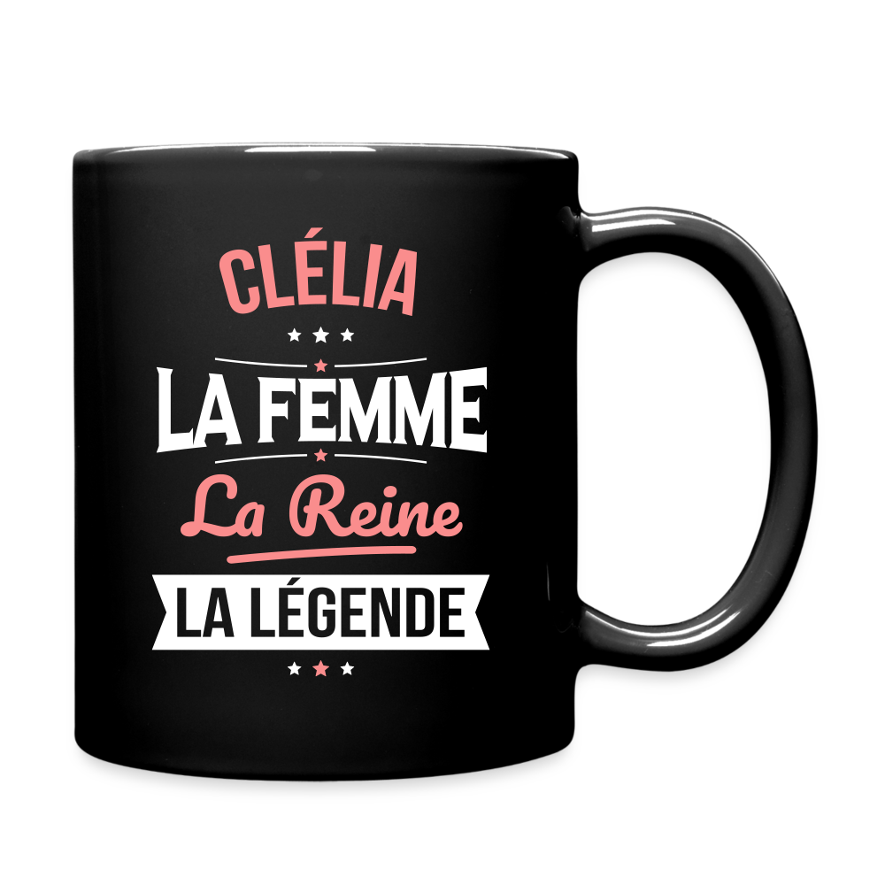 Mug uni - Clélia - la Femme - la Reine - la Légende - noir