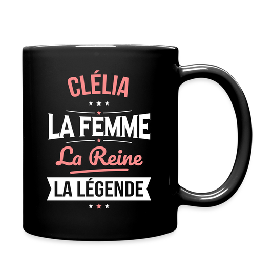 Mug uni - Clélia - la Femme - la Reine - la Légende - noir