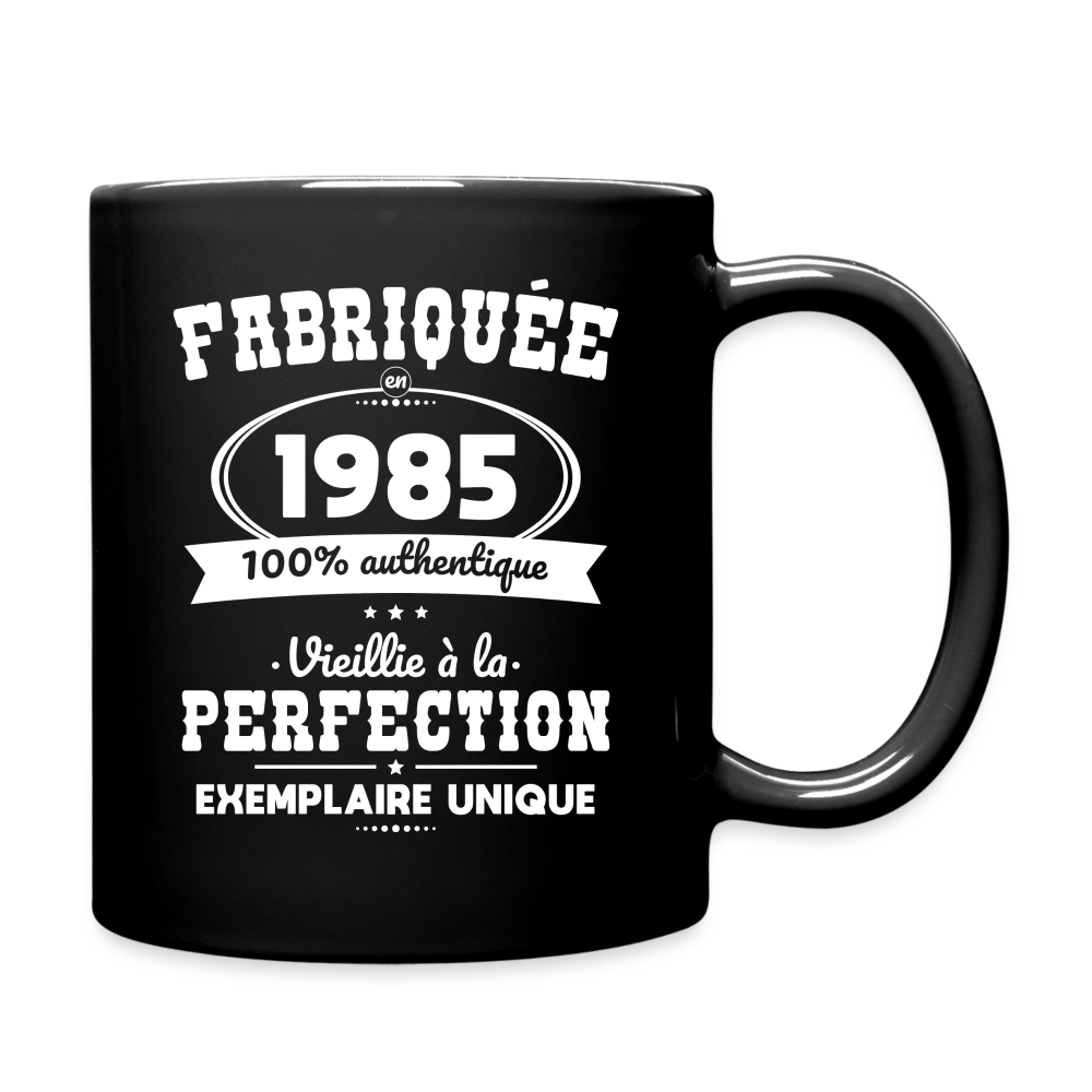 Mug uni - Anniversaire 40 Ans - Fabriquée en 1985 - noir