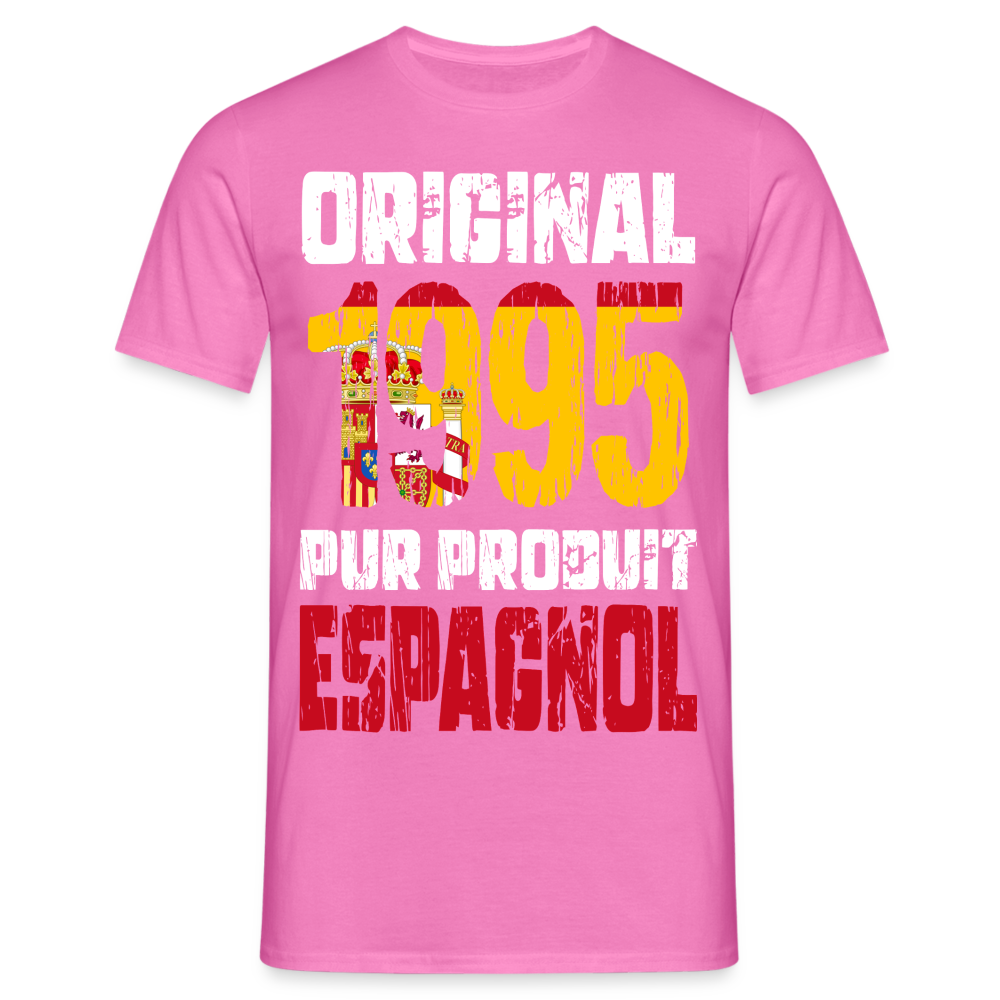 T-shirt Homme - Anniversaire 30 Ans - Original 1995 - Pur produit Espagnol - rose