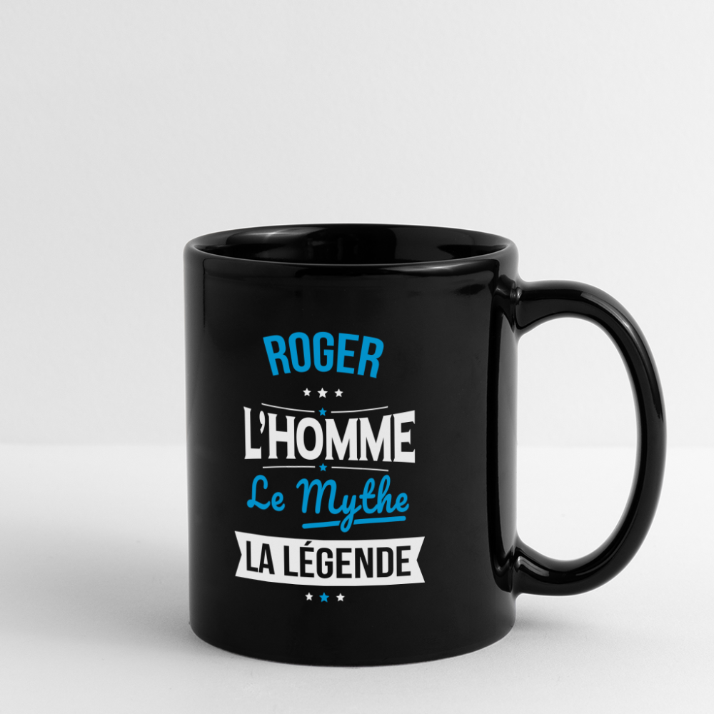 Mug uni - Roger - l'Homme - le Mythe - la Légende - noir