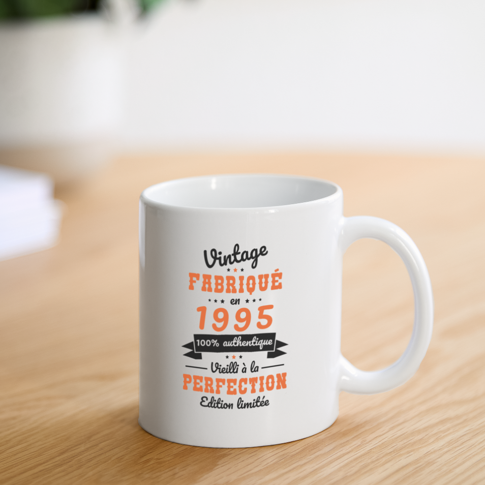 Mug blanc - Anniversaire 30 Ans - Vintage fabriqué en 1995 - blanc