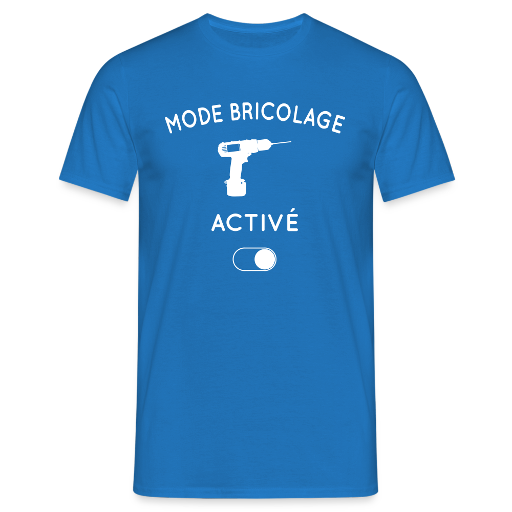 T-shirt Homme - Mode bricolage activé - bleu royal