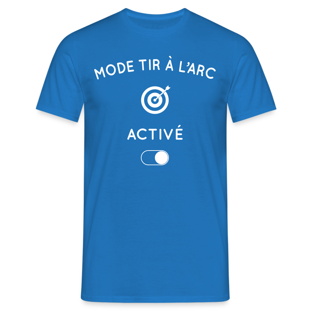 T-shirt Homme - Mode tir à l'arc activé - bleu royal