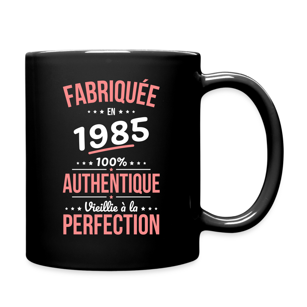 Mug uni - Anniversaire 40 Ans - Fabriquée en 1985 - noir