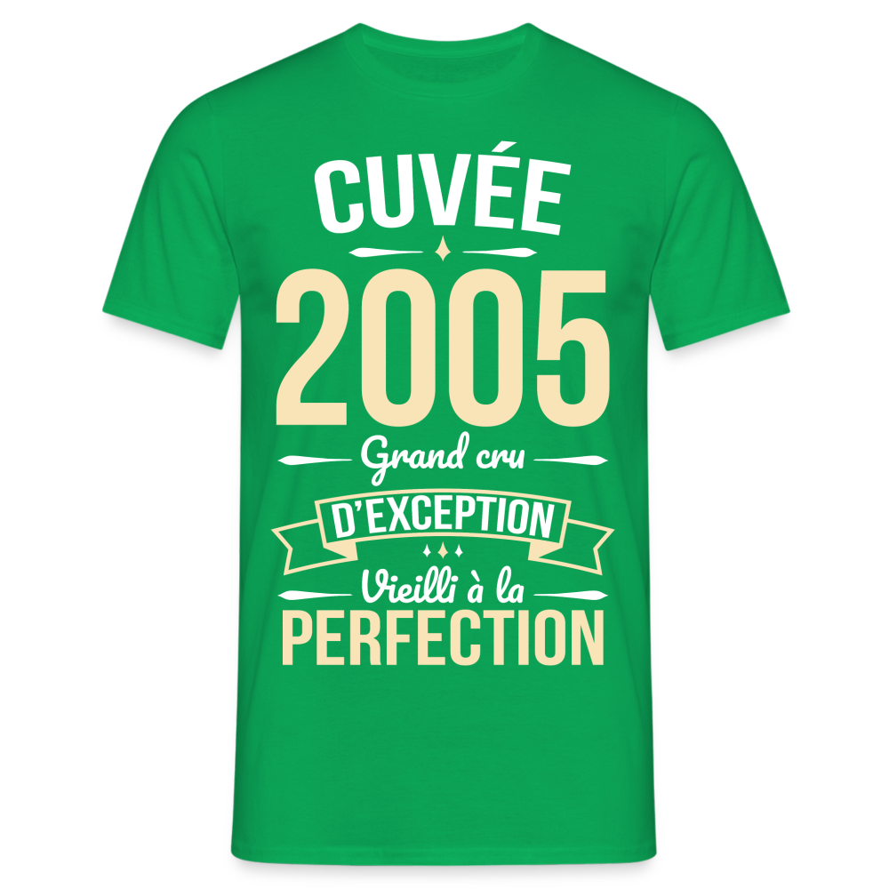 T-shirt Homme - Anniversaire 20 Ans - Cuvée 2005 - vert