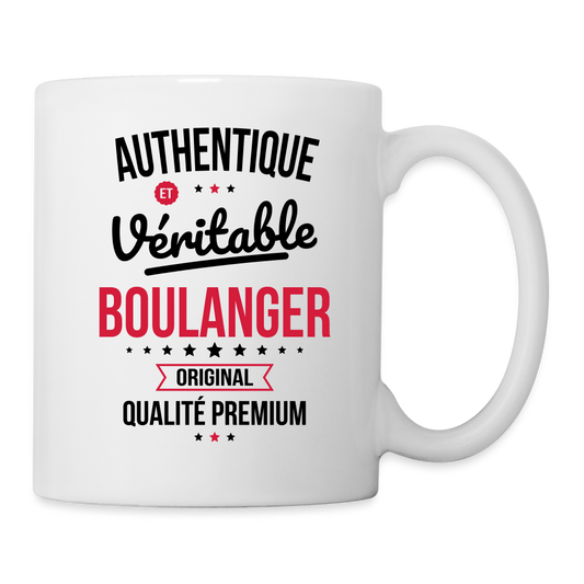 Mug blanc - Authentique et véritable Boulanger - blanc