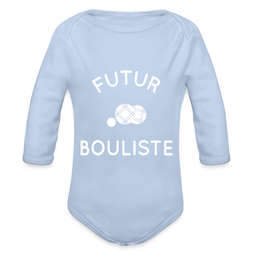 Body Bébé bio manches longues - Futur bouliste - ciel