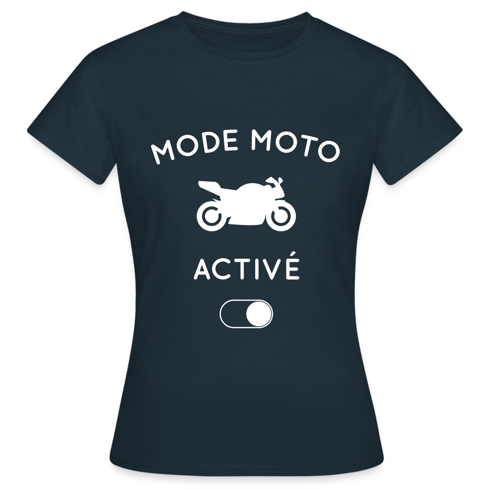 T-shirt Femme - Mode moto activé - marine