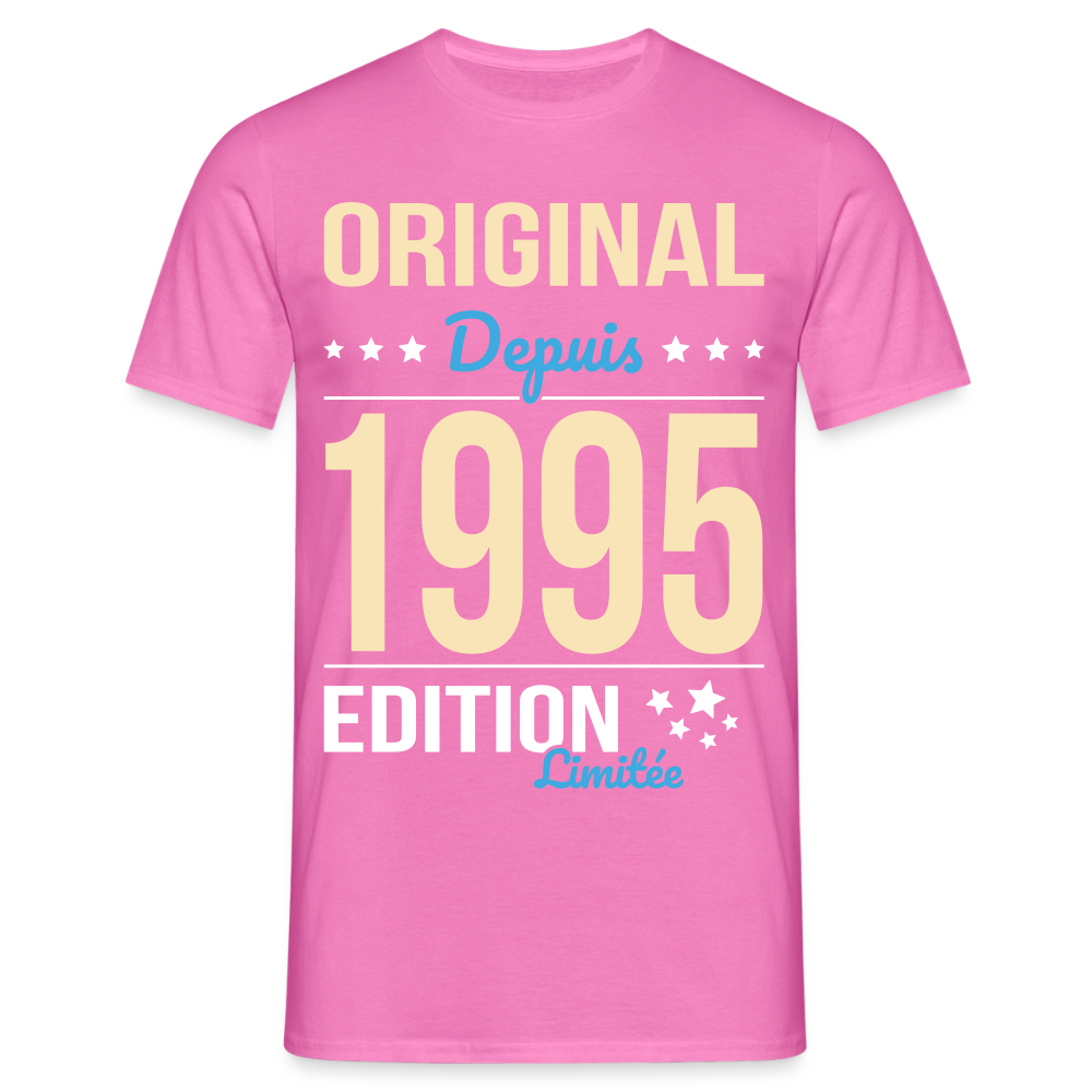 T-shirt Homme - Anniversaire 30 Ans - Original depuis 1995 - rose