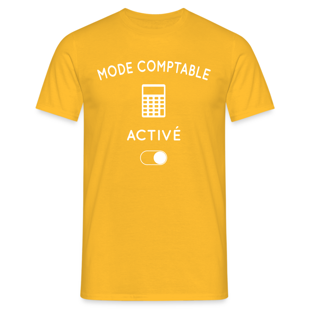 T-shirt Homme - Mode comptable activé - jaune