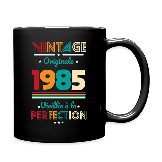 Mug uni - Anniversaire 40 Ans - Vintage Originale 1985 - noir