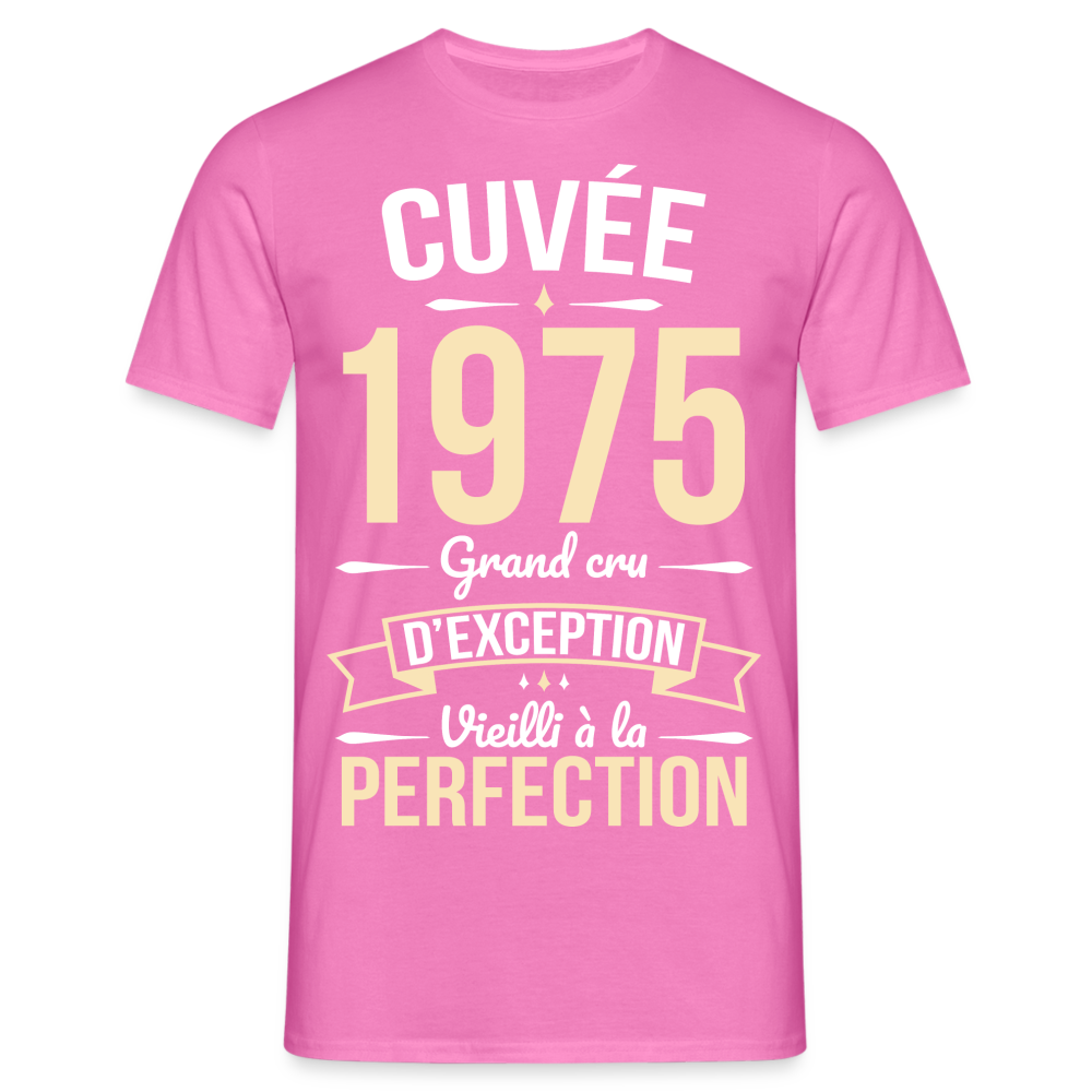 T-shirt Homme - Anniversaire 50 Ans - Cuvée 1975 - rose