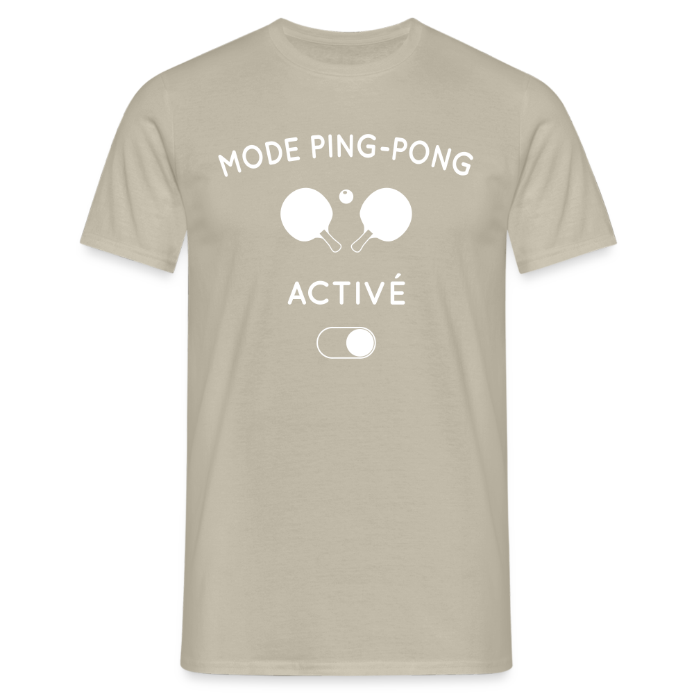 T-shirt Homme - Mode ping-pong activé - beige sable