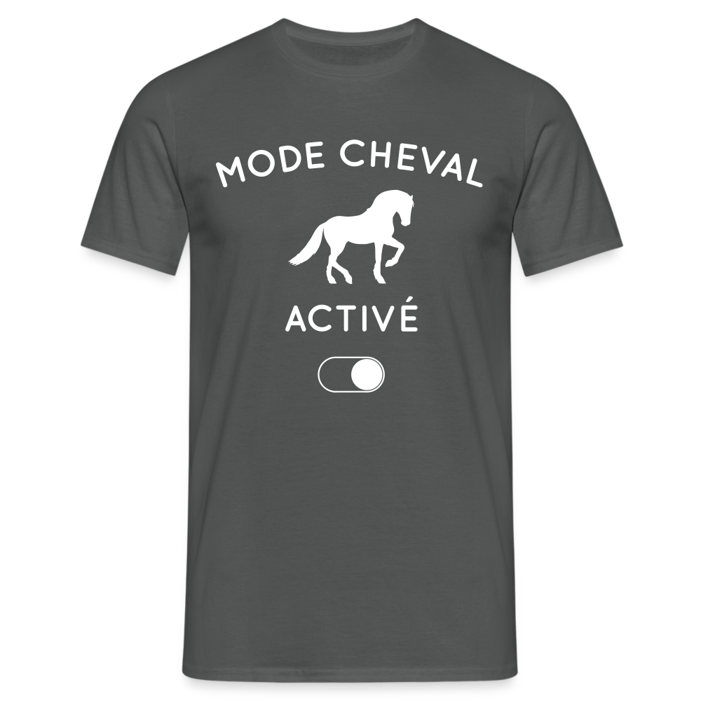 T-shirt Homme - Mode cheval activé - charbon