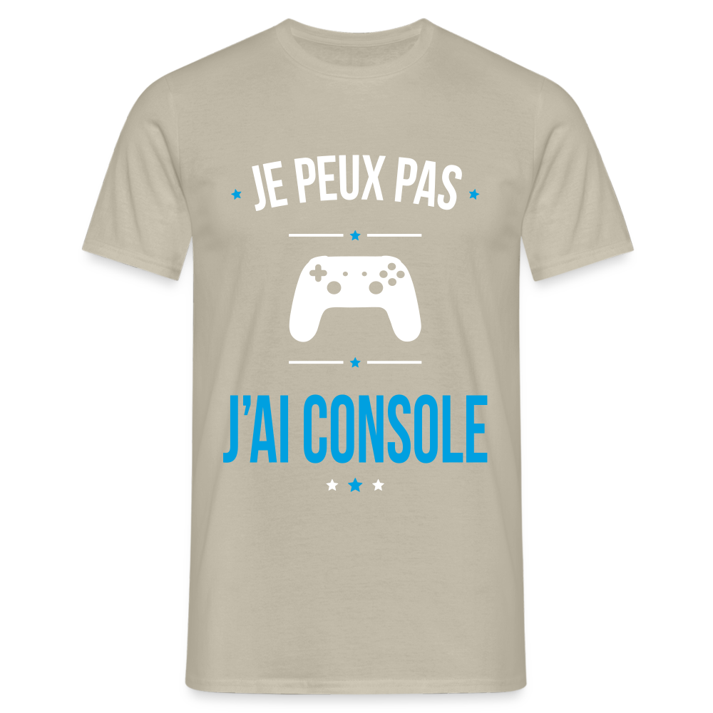 T-shirt Homme - Je peux pas j'ai Console - beige sable