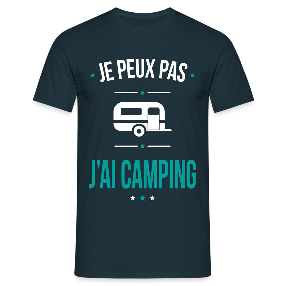 T-shirt Homme - Je peux pas j'ai Camping - marine