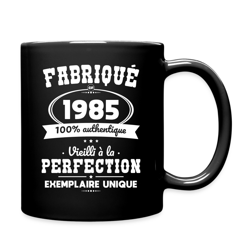 Mug uni - Anniversaire 40 Ans - Fabriqué en 1985 - noir